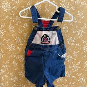 Vintage Oshkosh Nautical Blue Kids Overalls